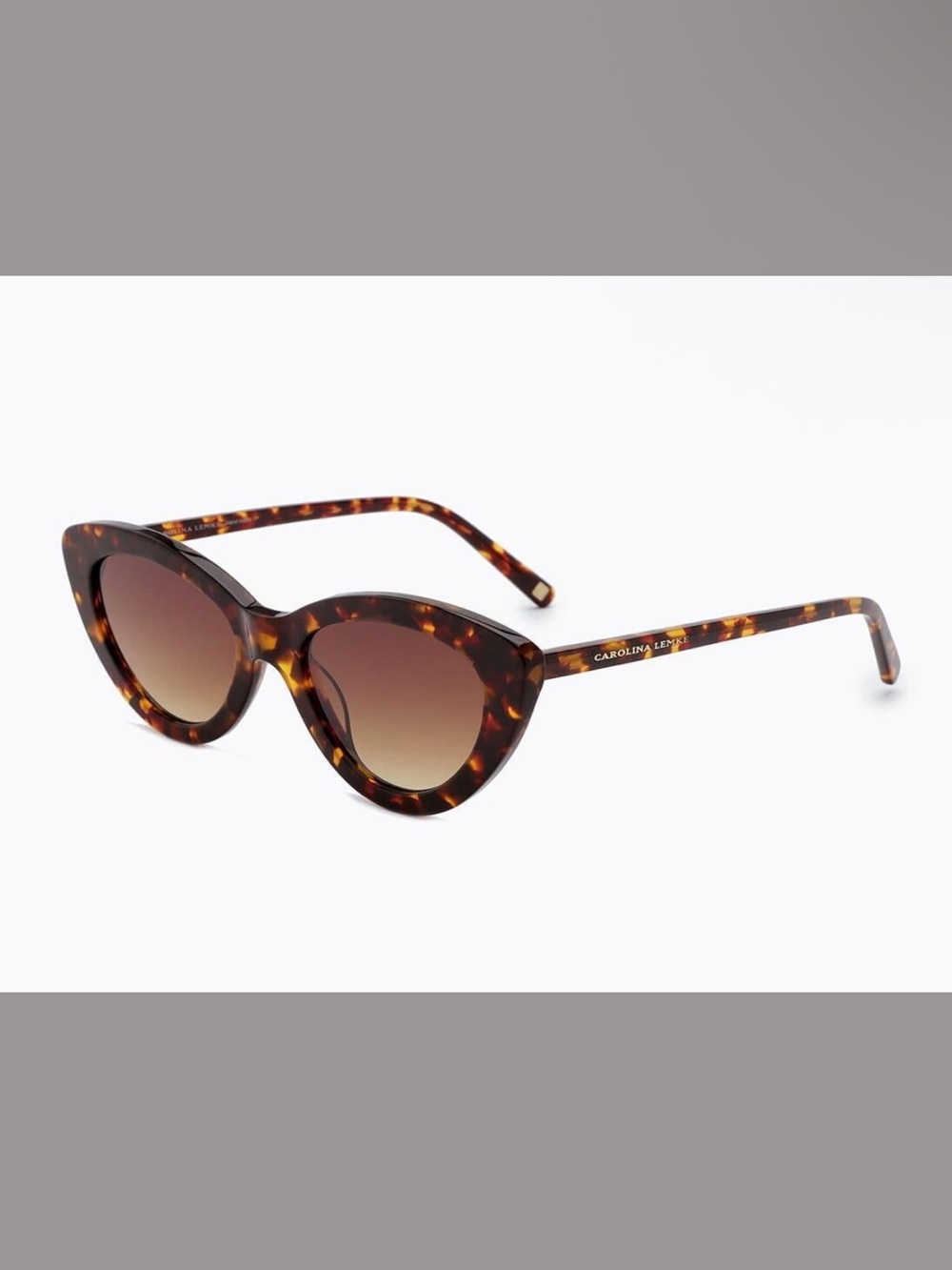 Carolina Lemke Tortoiseshell Cat-Eye Sunglasses - Brown Gradient